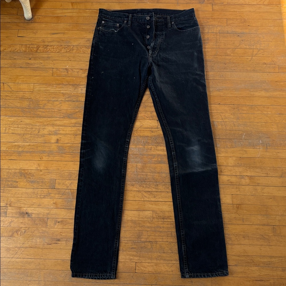 3sixteen faded black selvedge jeans 32x35 - Picture 2 of 6
